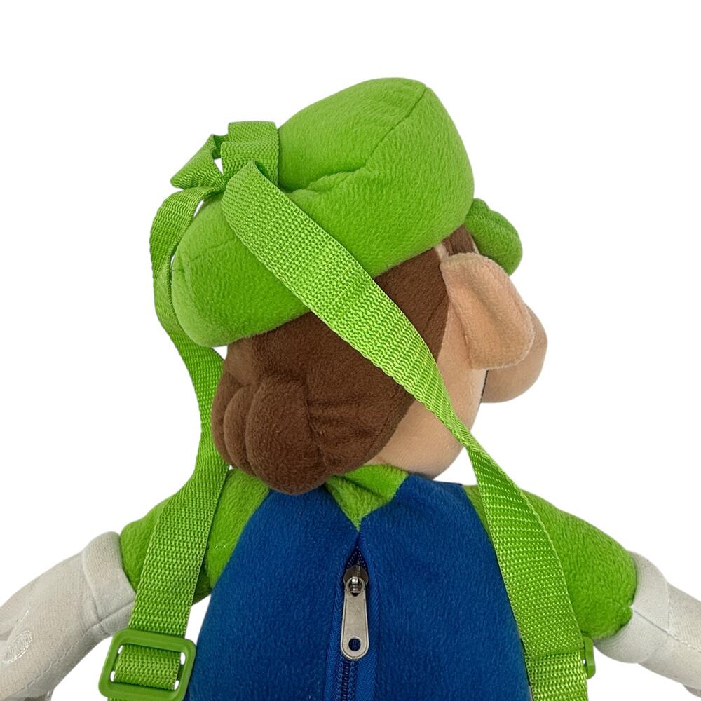 Nintendo Luigi Plush Backpack Super Mario Bros Green Character Bag 16" - Picture 11 of 14